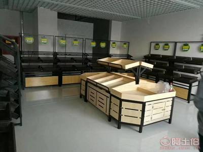 实木双层水果架 提升商业陈列效果的优质选择